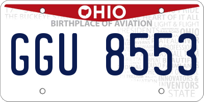 OH license plate GGU8553