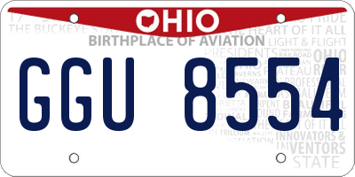 OH license plate GGU8554