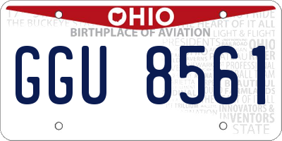 OH license plate GGU8561