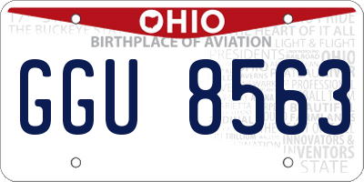 OH license plate GGU8563