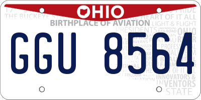 OH license plate GGU8564