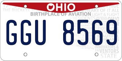 OH license plate GGU8569