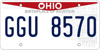 OH license plate GGU8570