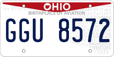 OH license plate GGU8572