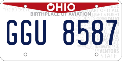 OH license plate GGU8587