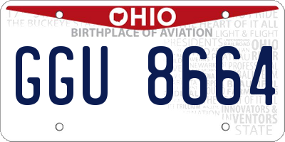OH license plate GGU8664