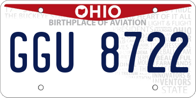 OH license plate GGU8722