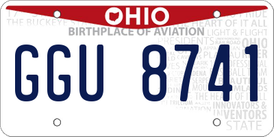 OH license plate GGU8741