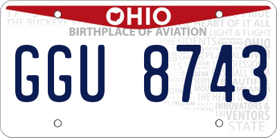 OH license plate GGU8743