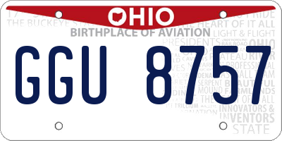 OH license plate GGU8757