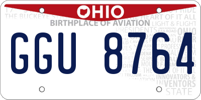 OH license plate GGU8764