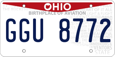 OH license plate GGU8772