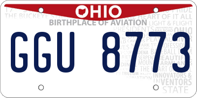 OH license plate GGU8773