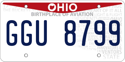 OH license plate GGU8799