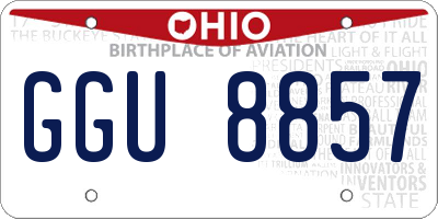 OH license plate GGU8857