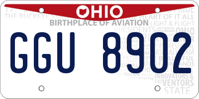 OH license plate GGU8902