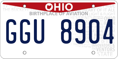 OH license plate GGU8904