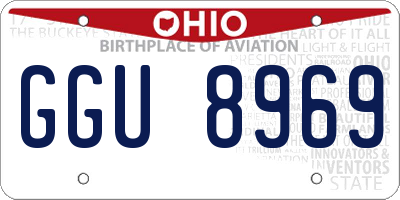 OH license plate GGU8969