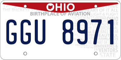OH license plate GGU8971