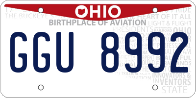 OH license plate GGU8992