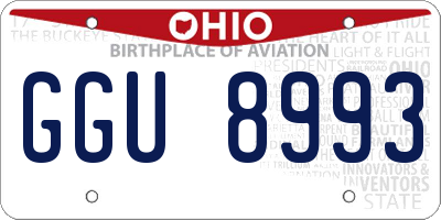 OH license plate GGU8993