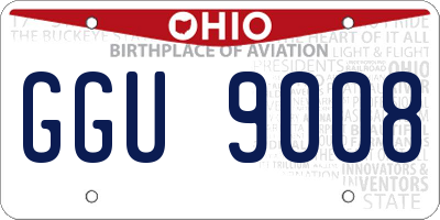 OH license plate GGU9008