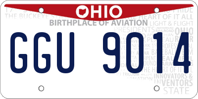OH license plate GGU9014