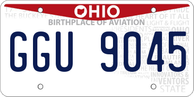 OH license plate GGU9045