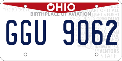 OH license plate GGU9062