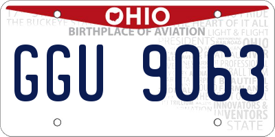 OH license plate GGU9063