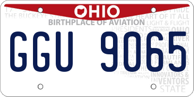 OH license plate GGU9065