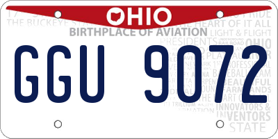 OH license plate GGU9072