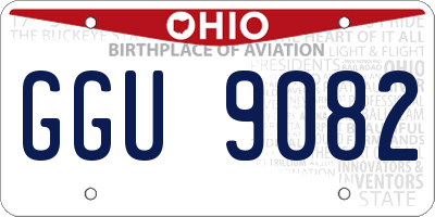 OH license plate GGU9082