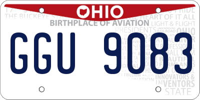 OH license plate GGU9083