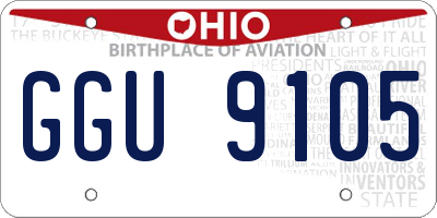 OH license plate GGU9105
