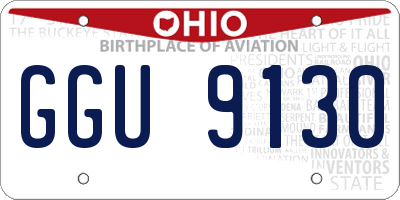 OH license plate GGU9130