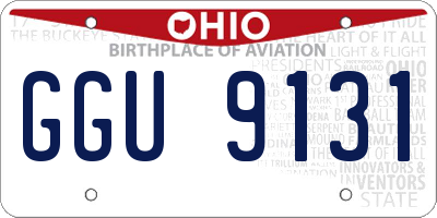 OH license plate GGU9131