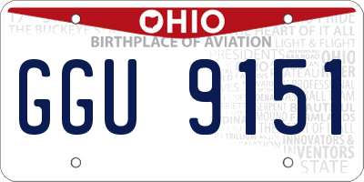 OH license plate GGU9151