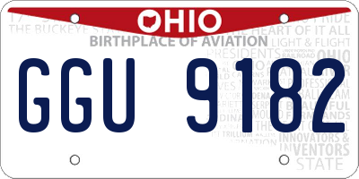 OH license plate GGU9182