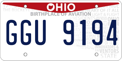 OH license plate GGU9194