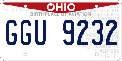 OH license plate GGU9232