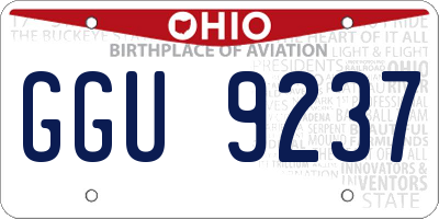 OH license plate GGU9237