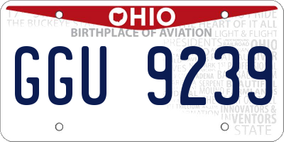 OH license plate GGU9239