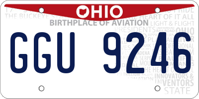 OH license plate GGU9246