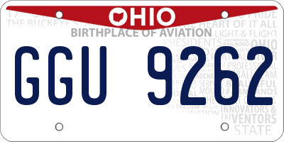OH license plate GGU9262
