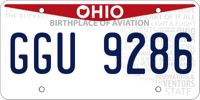 OH license plate GGU9286
