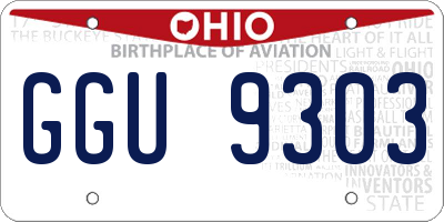 OH license plate GGU9303