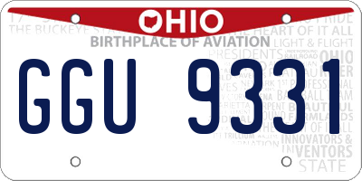 OH license plate GGU9331