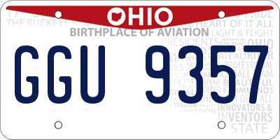OH license plate GGU9357
