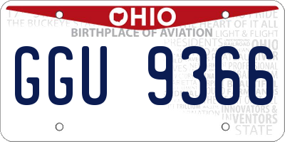 OH license plate GGU9366